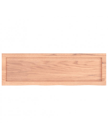 Piano Bagno Marrone 100x30x(2-6) cm Legno Massello Trattato