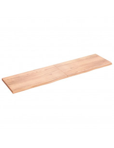 Piano Bagno Marrone 200x50x(2-4) cm Legno Massello Trattato 2