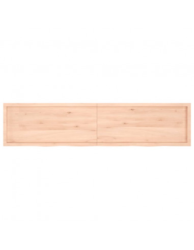 Piano Bagno 220x50x(2-6) cm in Legno Massello Non Trattato