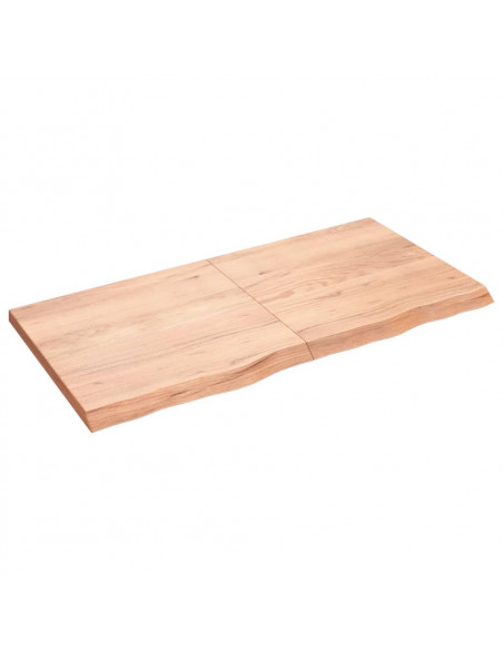 Piano Bagno Marrone 120x60x(2-4) cm Legno Massello Trattato