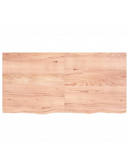 Piano Bagno Marrone 120x60x(2-4) cm Legno Massello Trattato