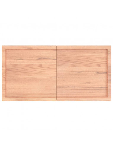 Piano Bagno Marrone 120x60x(2-4) cm Legno Massello Trattato