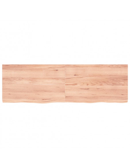 Piano Bagno Marrone 160x50x(2-4) cm Legno Massello Trattato