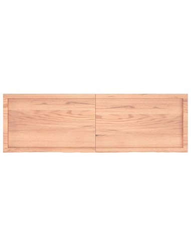 Piano Bagno Marrone 160x50x(2-4) cm Legno Massello Trattato