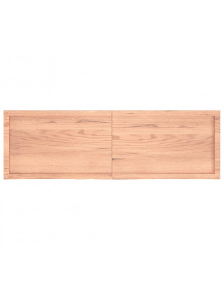 Piano Bagno Marrone 160x50x(2-4) cm Legno Massello Trattato