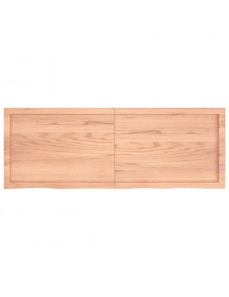 Piano Bagno Marrone 140x50x(2-6) cm Legno Massello Trattato