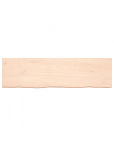Piano Bagno 180x50x(2-6) cm in Legno Massello Non Trattato