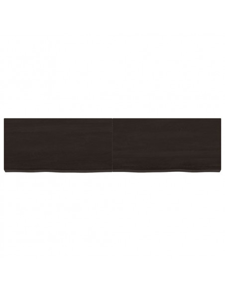 Piano Bagno Marrone Scuro 120x30x(2-6)cm Legno Trattato