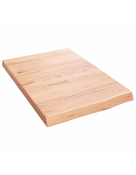 Piano Bagno Marrone 40x60x(2-4) cm Legno Massello Trattato