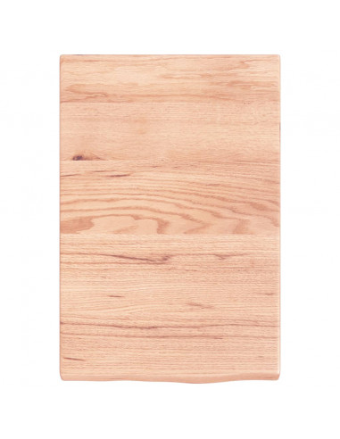 Piano Bagno Marrone 40x60x(2-4) cm Legno Massello Trattato