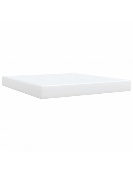 Giroletto a Molle con Materasso Bianco 180x200 cm in Similpelle