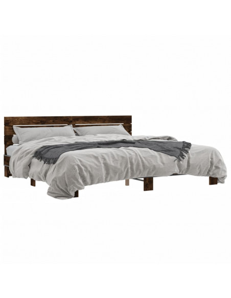 Giroletto Rovere Fumo 200x200 cm in Legno Multistrato e Metallo