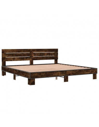 Giroletto Rovere Fumo 200x200 cm in Legno Multistrato e Metallo