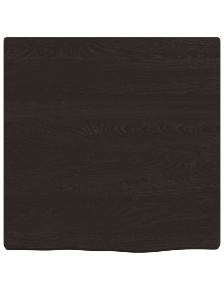 Piano Bagno Marrone Scuro 40x40x(2-4)cm Legno Massello Trattato