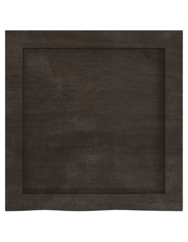 Piano Bagno Marrone Scuro 40x40x(2-4)cm Legno Massello Trattato