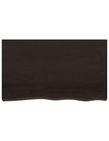 Piano Bagno Marrone Scuro 100x60x(2-4)cm Legno Trattato