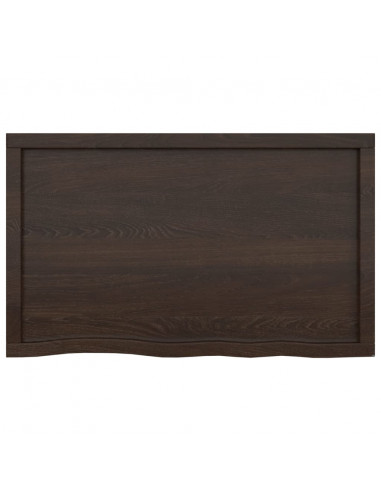 Piano Bagno Marrone Scuro 100x60x(2-4)cm Legno Trattato