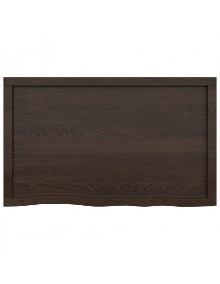 Piano Bagno Marrone Scuro 100x60x(2-4)cm Legno Trattato