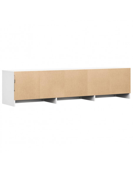 Mobile Porta TV con LED Bianco 165x34x40 cm in Truciolato