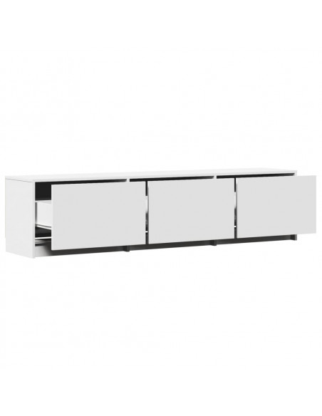 Mobile Porta TV con LED Bianco 165x34x40 cm in Truciolato