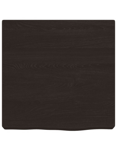 Piano Bagno Marrone Scuro 40x40x(2-6)cm Legno Massello Trattato