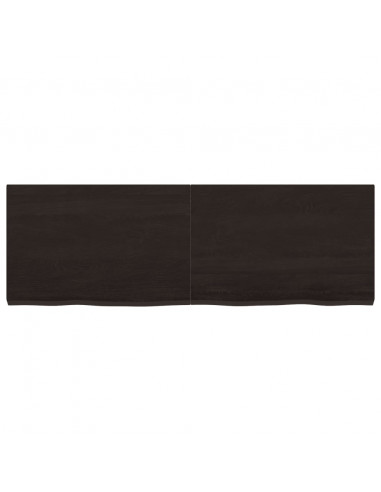 Piano Bagno Marrone Scuro 120x40x(2-4)cm Legno Trattato