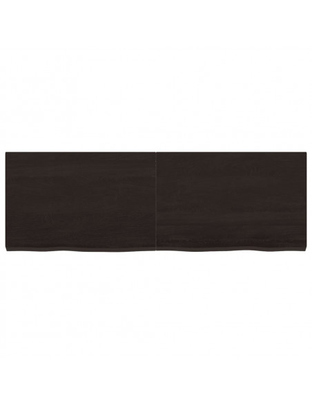 Piano Bagno Marrone Scuro 120x40x(2-4)cm Legno Trattato