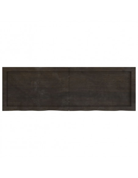 Piano Bagno Marrone Scuro 120x40x(2-4)cm Legno Trattato