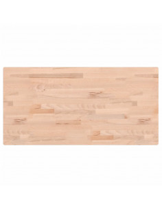 Piano Bagno 80x40x1,5 cm Legno Massello di Faggio 2