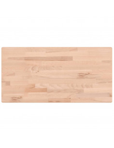 Piano Bagno 100x50x1,5 cm in Legno Massello di Faggio 2