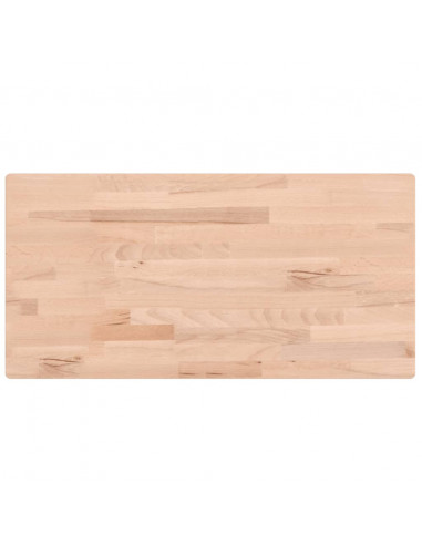 Piano Bagno 100x50x1,5 cm in Legno Massello di Faggio