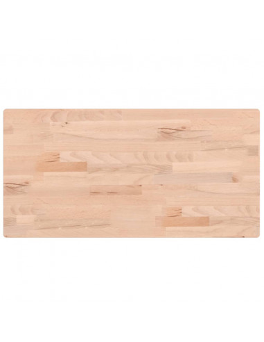 Piano Bagno 80x40x2,5 cm Legno Massello di Faggio