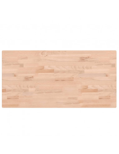 Piano Bagno 100x50x2,5 cm in Legno Massello di Faggio