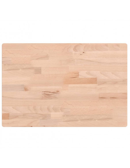 Piano Bagno 60x40x2,5 cm Legno Massello di Faggio