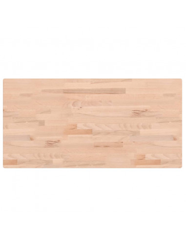 Piano Bagno 100x50x4 cm in Legno Massello di Faggio