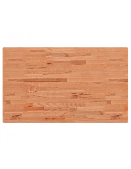Piano Bagno 100x60x1,5 cm in Legno Massello di Faggio