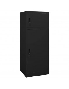 Armadietto per Sella Nero 53x53x140 cm in Acciaio 2