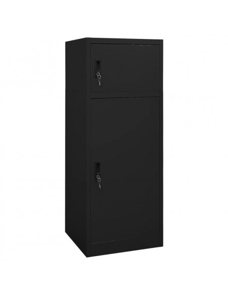 Armadietto per Sella Nero 53x53x140 cm in Acciaio