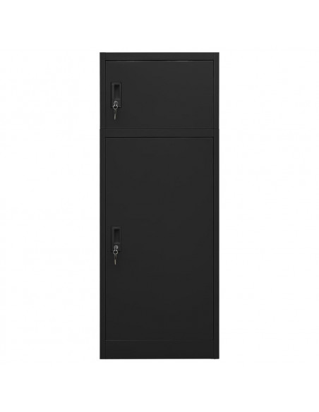 Armadietto per Sella Nero 53x53x140 cm in Acciaio
