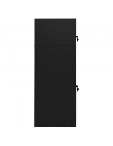 Armadietto per Sella Nero 53x53x140 cm in Acciaio