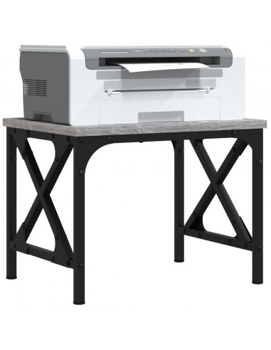 Supporto Stampante Grigio Sonoma 40x30x31 cm Legno Multistrato