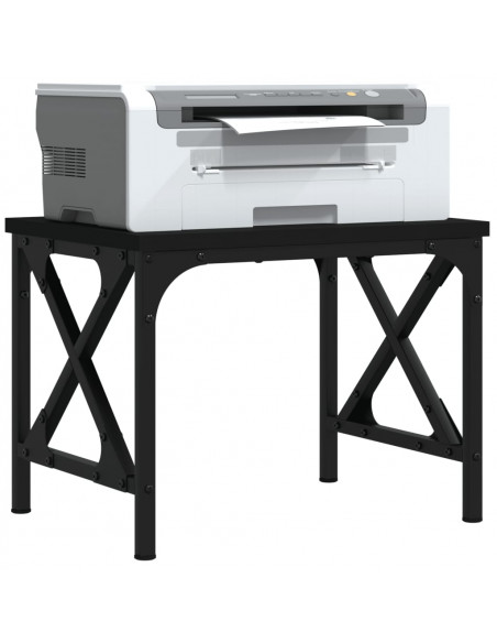 Supporto per Stampante Nero 40x30x31 cm in Legno Multistrato