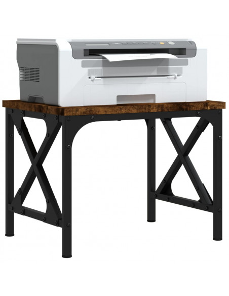 Supporto Stampante Rovere Fumo 40x30x31 cm Legno Multistrato