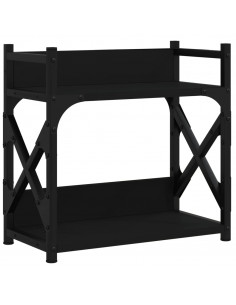 Supporto per Stampante 2 Livelli Nero 40x20x40 cm Multistrato 2