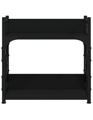 Supporto per Stampante 2 Livelli Nero 40x20x40 cm Multistrato