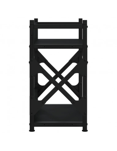 Supporto per Stampante 2 Livelli Nero 40x20x40 cm Multistrato