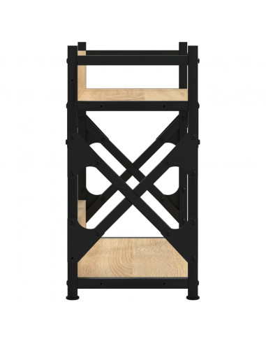 Supporto Stampante 2 Piani Rovere Sonoma 40x20x40cm Multistrato