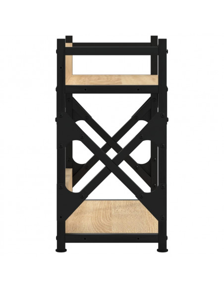 Supporto Stampante 2 Piani Rovere Sonoma 40x20x40cm Multistrato