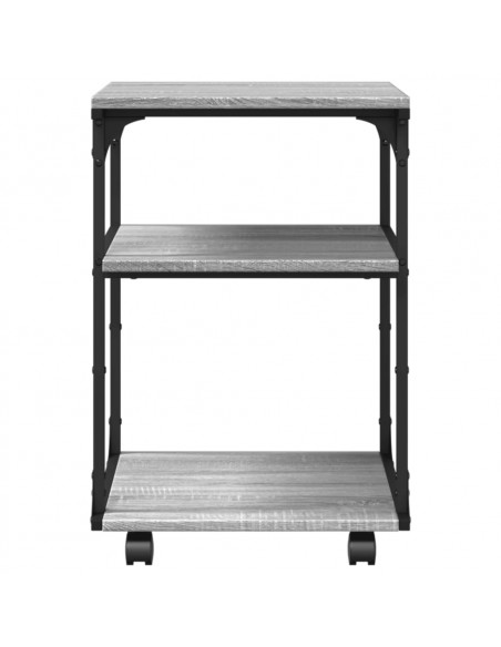 Supporto Stampante 3 Piani Grigio Sonoma 43x48x64cm Multistrato