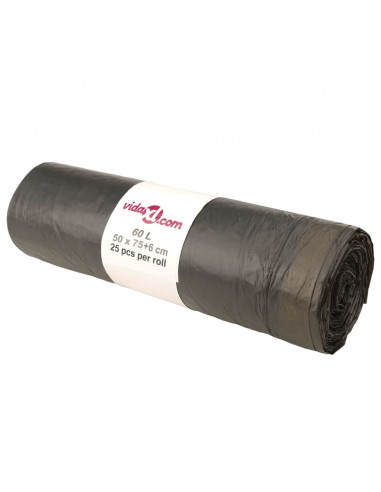 Sacchetti per Cestini con Coulisse 250 pz Neri 60 L